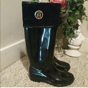 Tommy Hilfiger Black Rain Boots